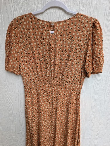 Faithfull The Brand Beline Midi Dress In Floral Rust Women's Size Small - Picture 4 of 6