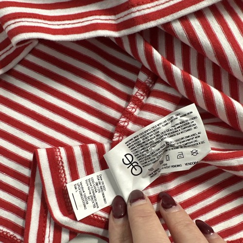 Ella Moss Ladies Flattering Fit Soft Perfect Tee 2-pack LARGE Stripe SMILE NWOT - Picture 14 of 15