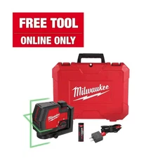 100 Ft. REDLITHIUM Lithium-Ion USB Green Rechargeable Cross Line Laser Level wit