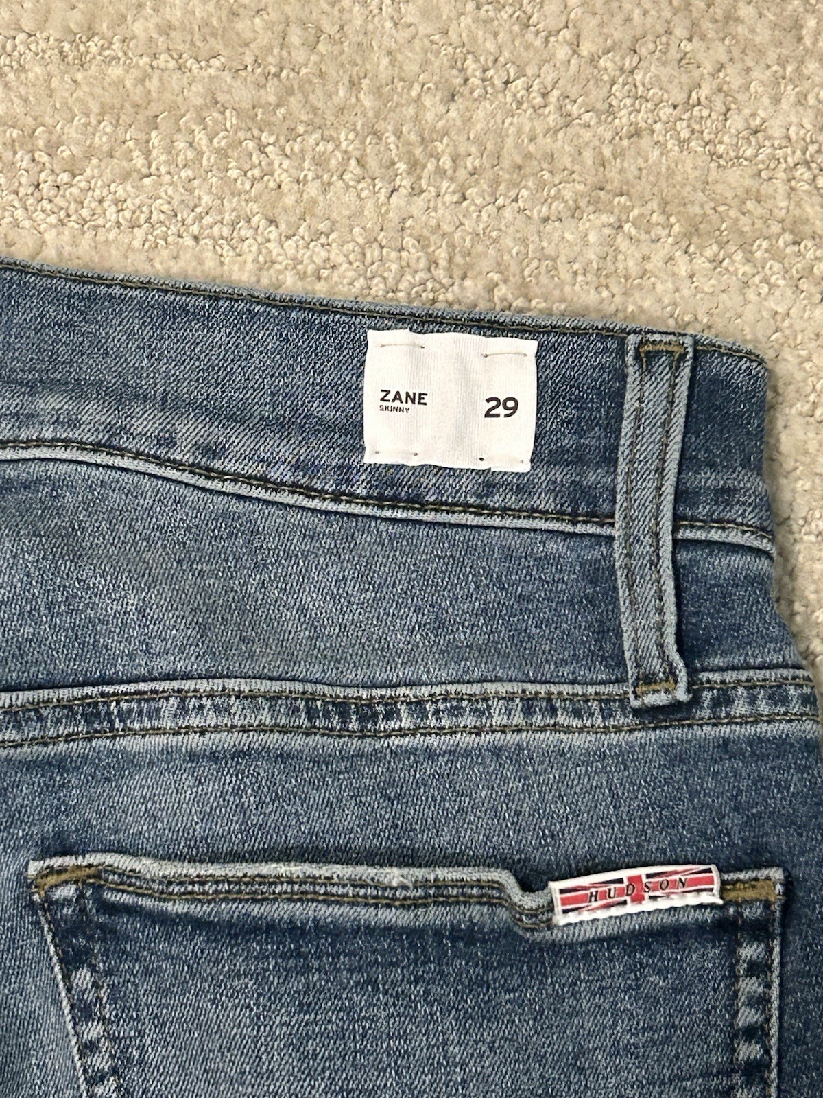 HUDSON men's medium navy blue wash zane skinny winsome jeans, SZ 29, BNWT*