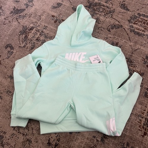 Nike KIDS Hooded Jogging Set Size 6 Mint Green & White 86H335-E6D - Picture 5 of 9