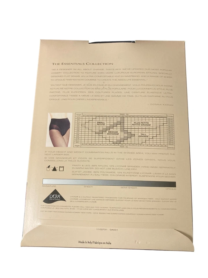 Donna Karan NUEVO Top Signature Sheer Control Onyx Talla M Colección Esencial Foto 3 de 3