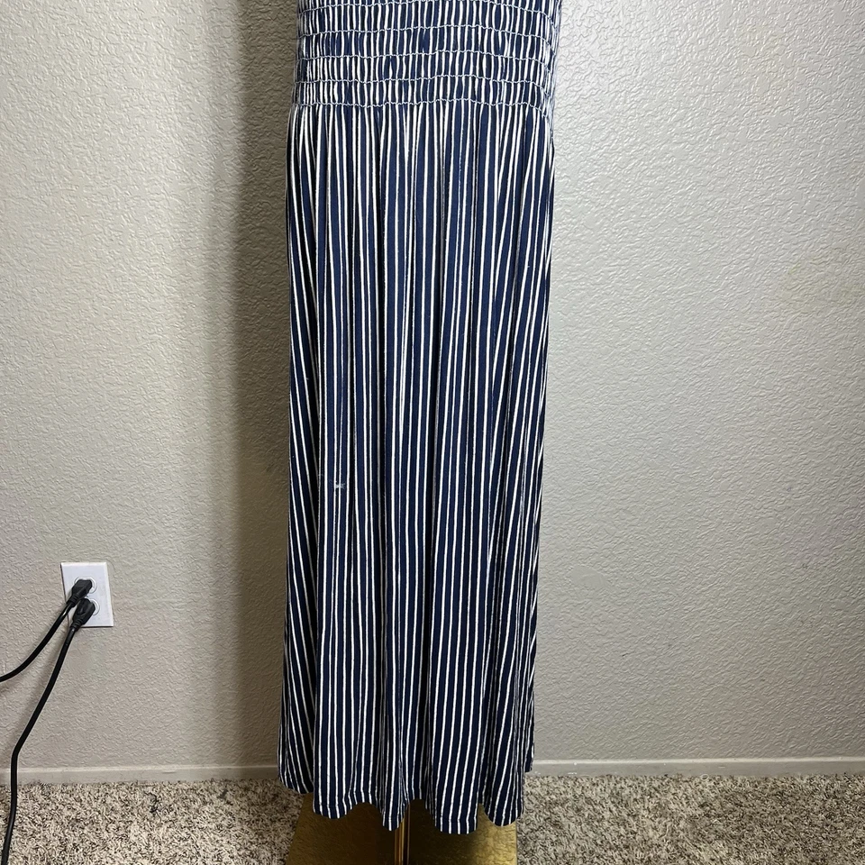 Vestido Max Studio blanco y negro a rayas jersey sin mangas talla XL Foto 3 de 4