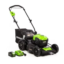 Greenworks 40V 20" Cordless Lawn Mower–Brushless Motor, 4.0Ah Battery & Charger