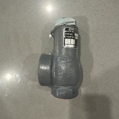 Cyrus Shank 804, Pressure Safety Valve, 3/4'' Inlet, 250 PSIG, 880 SCFM