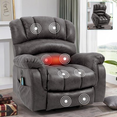 Elderly Large Power Lift Recliner Chair Massage Sofa with 5.1'' Extended Footrest
