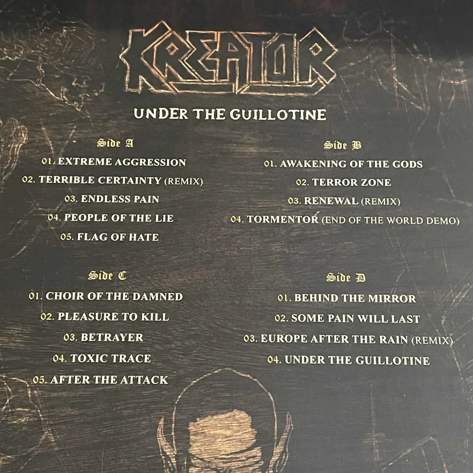 Kreator – Under The Guillotine 2LP Grey & Red Splatter Colour Vinyl Import NEW - Image 3 of 4