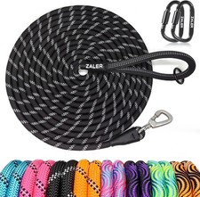 Long Dog Leash, 50 Feet 30Ft 20Ft 15Ft 10Ft Dog Training Lead, Heavy Duty Reflec