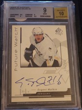 2006-07 SP Authentic Future Watch Auto Rookie Evgeni Malkin 646/999 BGS 9Auto 10