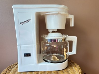 Vintage Proctor Silex A6071 2-12 Cup Coffee Maker White Retro Tested Works