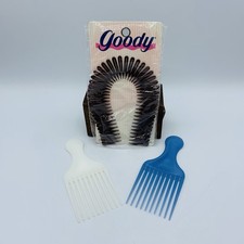 Goody Blue White Hair Pick And Flexible Comb USA Lot Vintage 90s