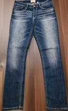 Buckle BKE Payton Womens Straight 29R Blue Denim Jeans Size 30x31.5 Thick Stitch