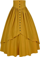 Women Victorian Skirt Medieval Renaissance Peasant Skirt