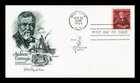 US COVER ANDREW CARNEGIE STEELMASTER & PHILANTHROPIST FDC ARTMASTER