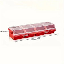 1Pc/2Pcs MultiCompartment Organizer Box for Screws Small Parts - Durable Plast