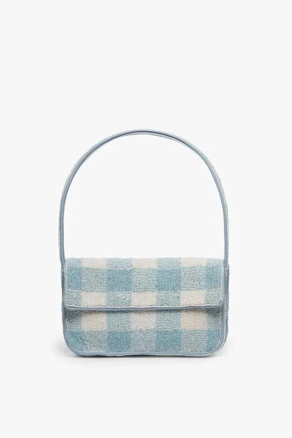 [Staud] Bolso Tommy con cuentas: azul ártico blanco Foto 3 de 4