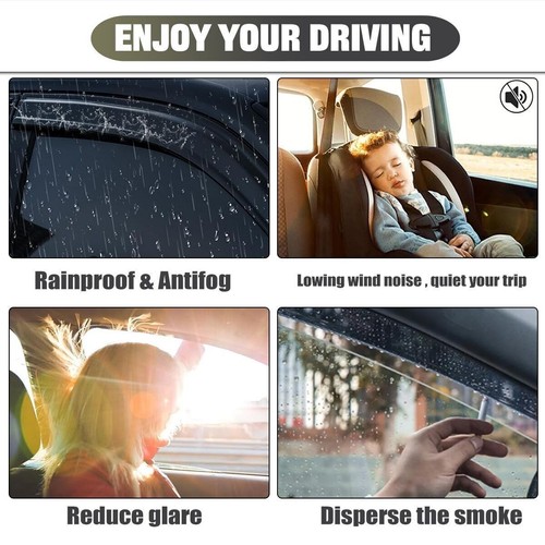 Para Chevy Silverado 1500 doble cabina 2019-2024 viseras de ventana pantalla de ventilación protectores de lluvia - Imagen 4 de 11
