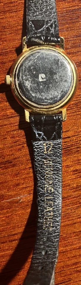Vintage Pierre Cardin Quartz Ladies Watch Black Leather Band needs battery. - image 3 of 3