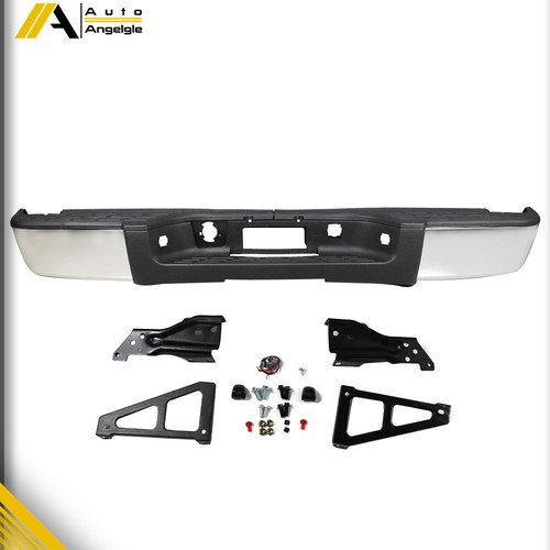 Rear Bumper Assembly Chrome Fit For 2007-2013 Chevy Silverado GMC Sierra 1500 - Picture 13 of 13