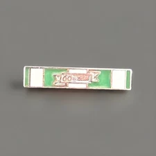 Vietnam Campaign 1960- Green White Ribbon Enamel Lapel Pin (P56-4)