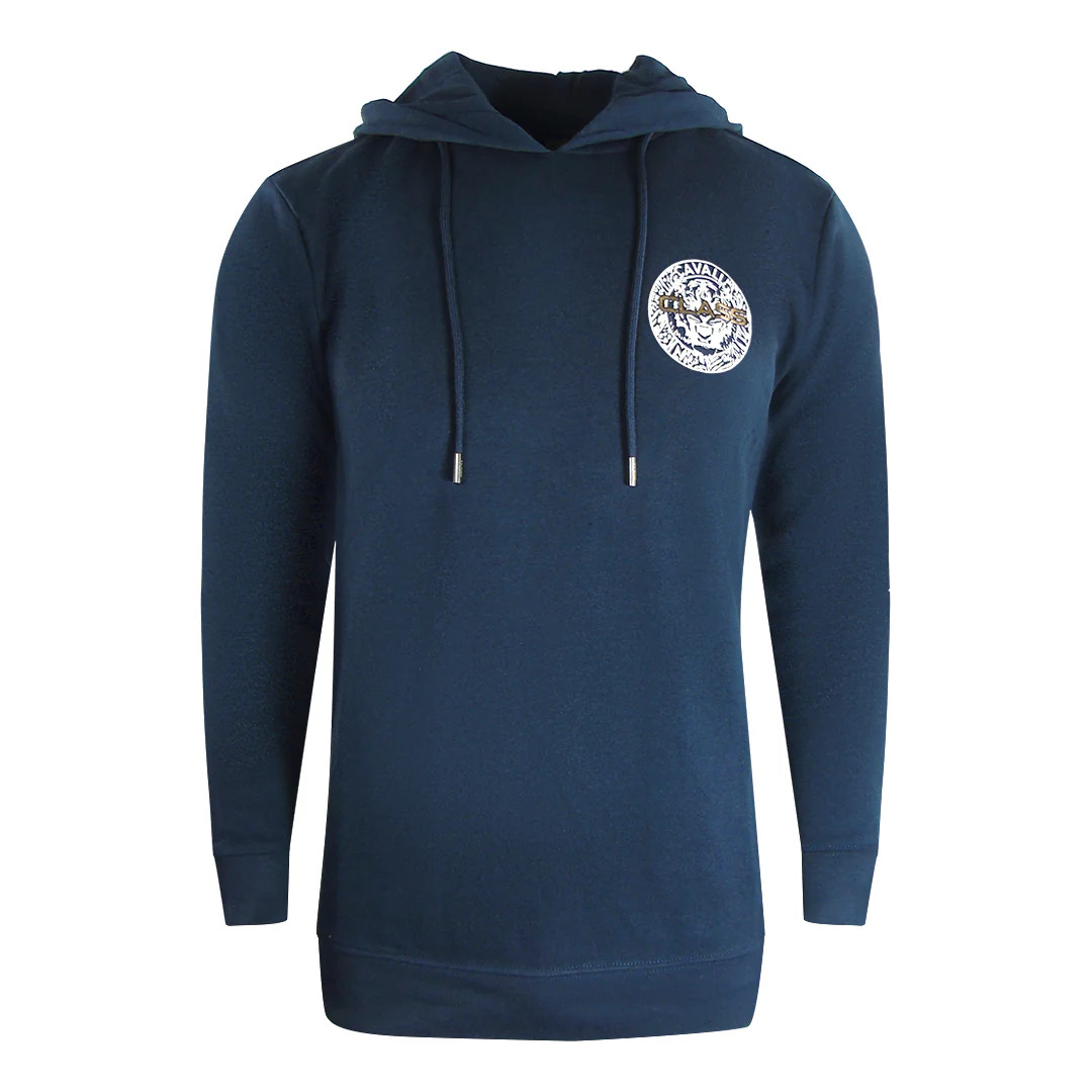 Cavalli Class Large Circle Design Navy Blue Hoodie 24490₽