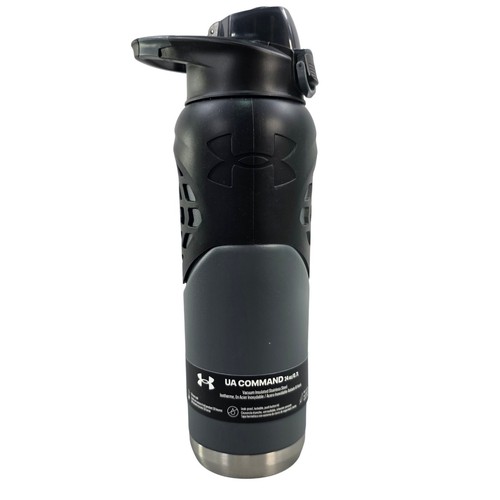 Under Armour UA Command 24 oz Edelstahl Thermo Trinkflasche schwarz grau