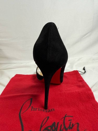 Christian Louboutin Iriza 100mm Black Suede Pumps US Size 11 SPB-TS 349352 - Picture 14 of 18