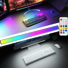 Under Monitor Light Bar, RGB Screenbar Light Desk Lamp Computer, Dimmable LED wi