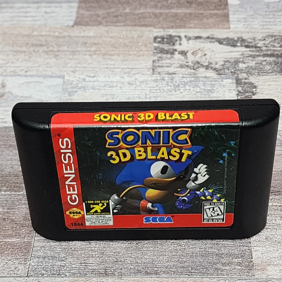 Sonic 3D Blast (Sega Genesis, 1996) Authentic Game Cartridge, CIB Complete - Image 3 of 4