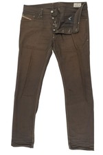 Diesel Braddom Herren Jeans Hose grün oliv stonewash W34 L32 34/32 gerade Denim