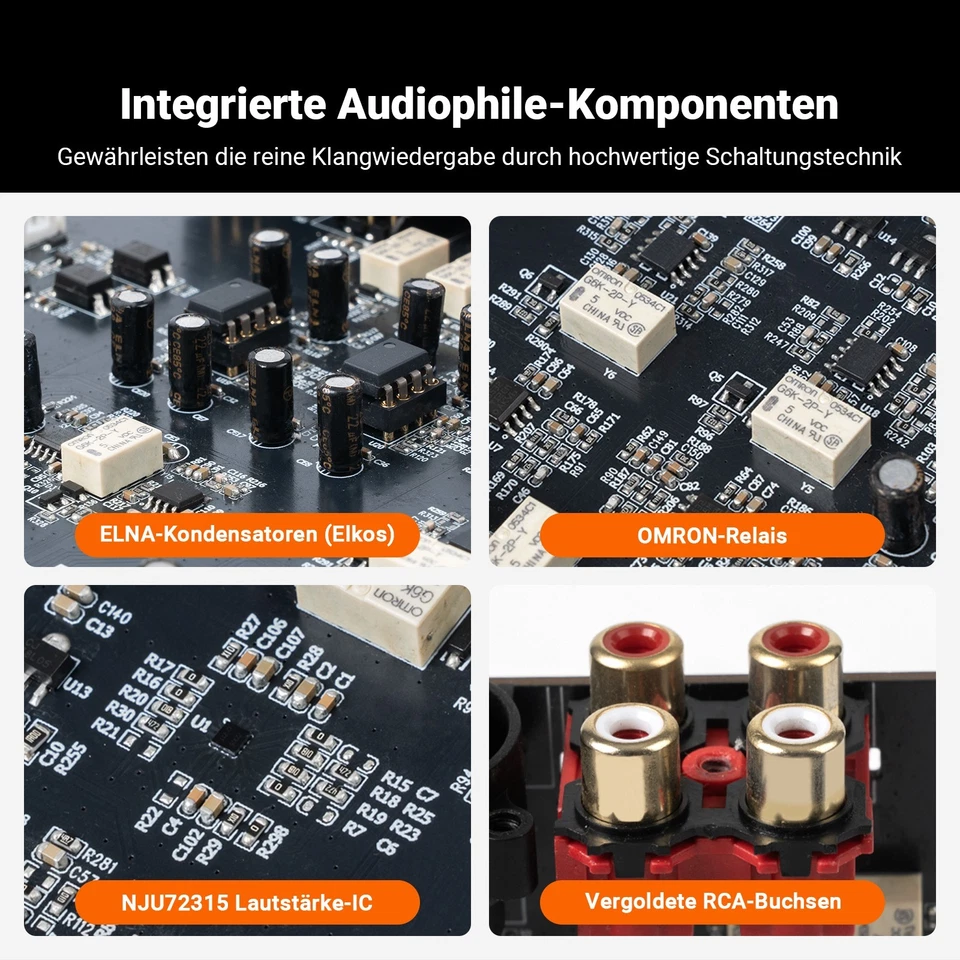 Fosi Audio ZP3 Balanced Symmetrischer Vorverstärker 3-fach Ein/Aus für 2.1System - Bild 4 von 4