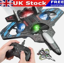 RC Glider Plane 2.4G Remote Control Stunt Foam Jet Drone with Light – Red/Blue