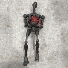 Robot Action Figure, Plastic Collectible Toy - Black Red Purple Color Scheme