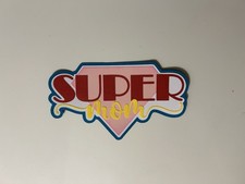 Super Mom Handmade Scrapbook Title Paper Pieced Die Cut