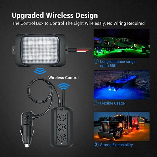 MICTUNING C3 RGBW LED Rock Lights Kits- 8 Pods Wireless Control Underglow Lights - Picture 4 of 13