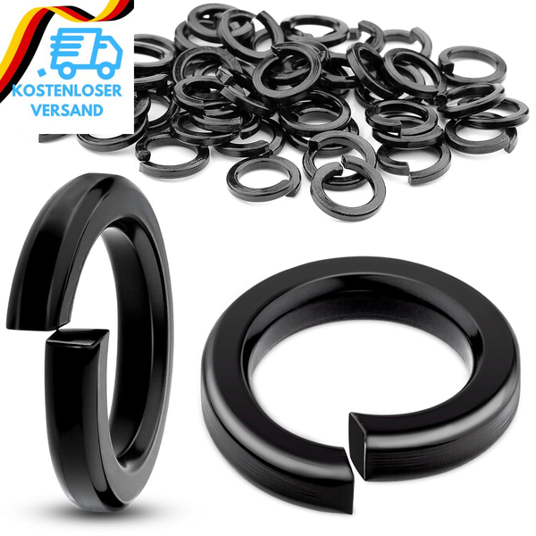 60Pcs Federring M6 Federringe Edelstahl A2/V2A Unterlegscheiben Glatt Beilagsche-image