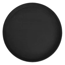 Best Winco TFG-14K Round Fiberglass Tray with Non-Slip Surface, 14-Inch, Black