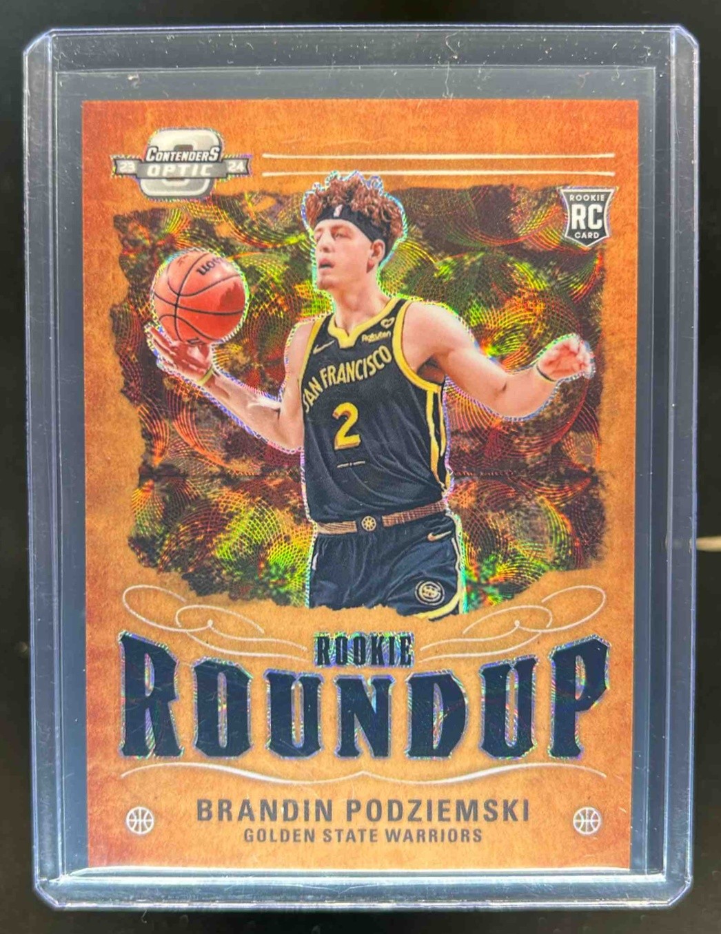 2023-24 Contenders Optic Brandin Podziemski Rookie International Red #6/25