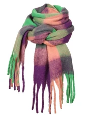 Oversized Blanket Scarf for Women Winter Fall Chunky Plaid Soft Cashmere Feel...