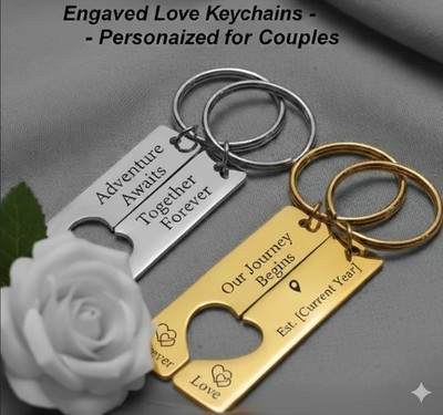 Individueller Schlüsselanhänger Paar personalisiert Geschenk für Freund Freundin Valentinstag
