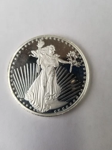 1 Oz Beautiful Proof Like Silver Round Silvertowne Gaudens Design
