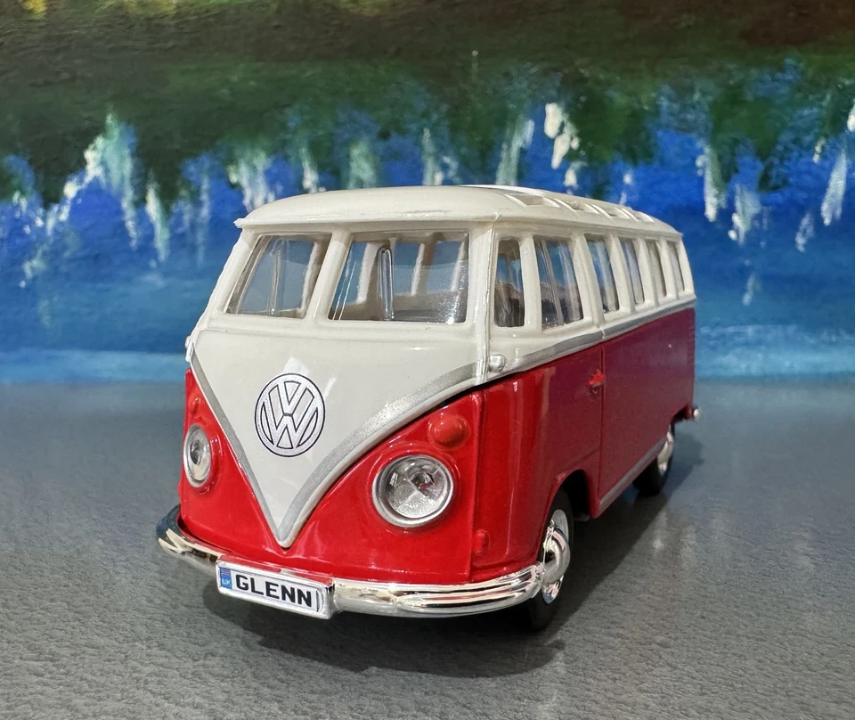 Nombre personalizado 1962 cámper samba furgoneta autobús 1:40 coche de juguete modelo niños funda de regalo Foto 4 de 4