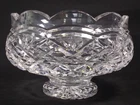 Vtg. 8" Waterford Crystal Master Cutter Scalloped Edge Footed Bowl / Centerpiece