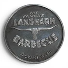 RARE Christmas Edition The Famous Longhorn Barbecue 1 Oz .999 Fine Silver Round