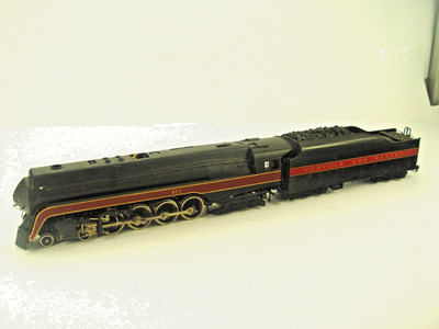 US Dampflok Bullet Nose 611  - Messingmodel Tenshodo Olympia HO - #1786  #E gebr