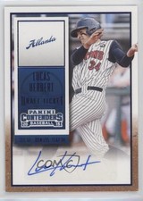 2015 Panini Contenders Draft Ticket Blue Foil Lucas Herbert #28 Auto 0gh5