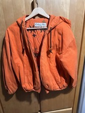 Christian Dior Sports Snowflake ORANGE Jacket Sz M RARE VERY VINTAGE