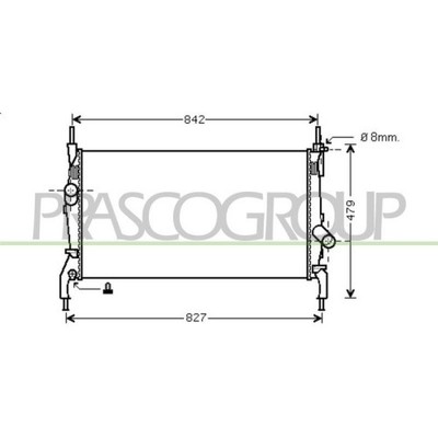Kühler Motorkühlung Prasco FD912R002 Prascoselection für Ford