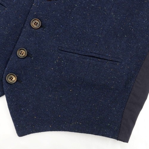 men's eleventy Used eleventy wool nylon gire vest navy Size 46 NVY A W - Picture 7 of 10