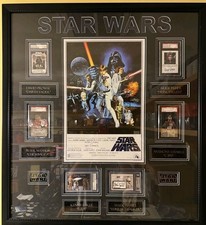 Star Wars Autograph six auto Frame - MARK HAMILL/DARTH VADER/CHEWBACC 32”x 24